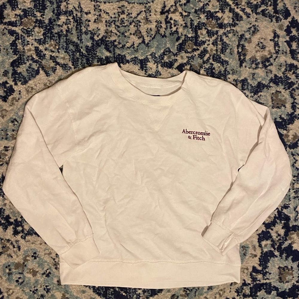 abercrombie & fitch logo crewneck